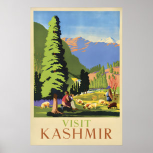 Poster Cartaz de Viagem Visite Caxemira