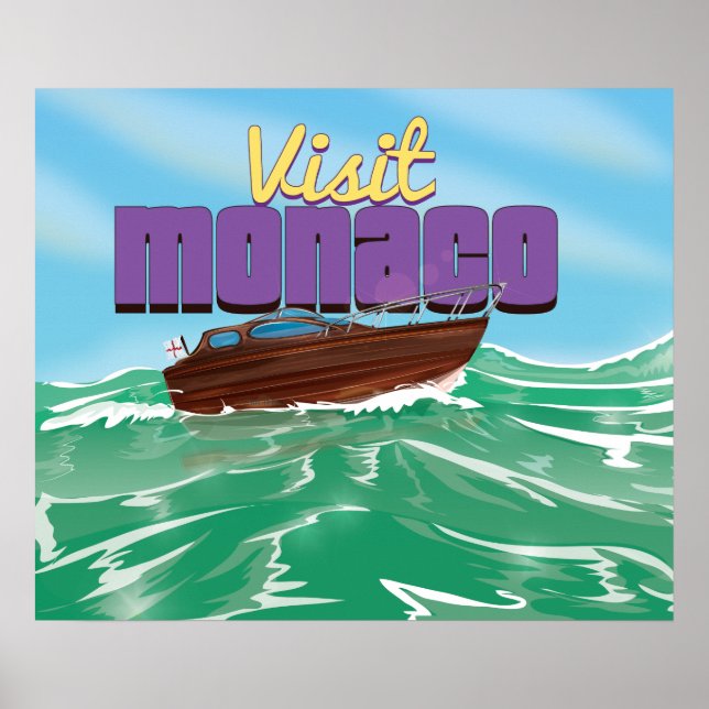 Poster Cartaz de Viagem Visite Mônaco (Frente)