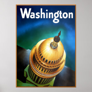 Poster Cartaz de viagem Washington DC
