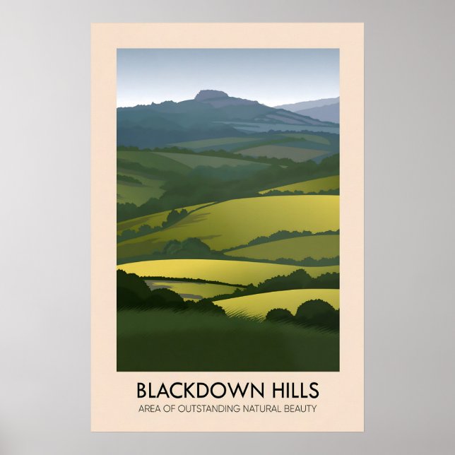 Poster Cartaz de Viagens AONB das Colinas de Blackdown (Frente)