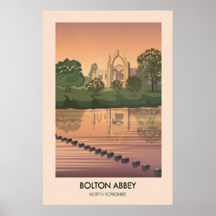 Poster Cartaz de Viagens Bolton Abbey North Yorkshire