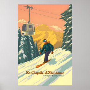 Poster Cartaz de Viagens da Estação de Esqui La Chapelle 
