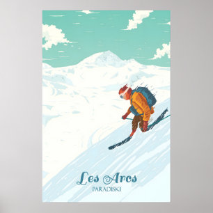 Poster Cartaz de Viagens da Estação de Esqui Les Arcs