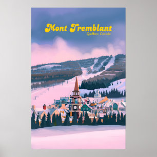 Poster Cartaz de Viagens da Estação de Esqui Mont Trembla