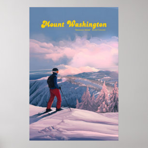 Poster Cartaz de Viagens da Estação de Esqui Mount Washin
