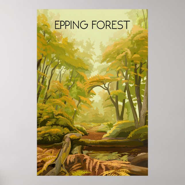 Poster Cartaz de Viagens da Floresta de Epping (Frente)