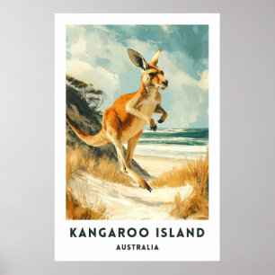 Poster Cartaz de Viagens da Ilha Canguru da Austrália