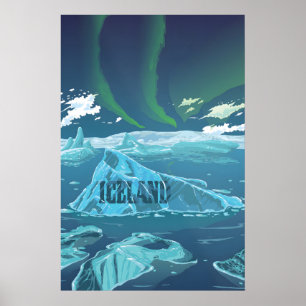 Poster Cartaz de Viagens da Islândia