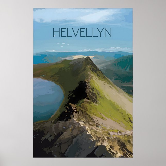 Poster Cartaz de Viagens da Montanha Helvellyn (Frente)