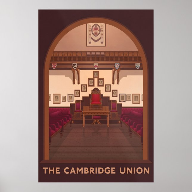 Poster Cartaz de Viagens da União de Cambridge (Frente)