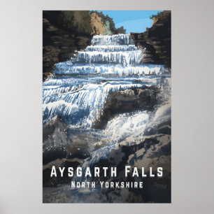 Poster Cartaz de Viagens de Aysgarth Falls North Yorkshir