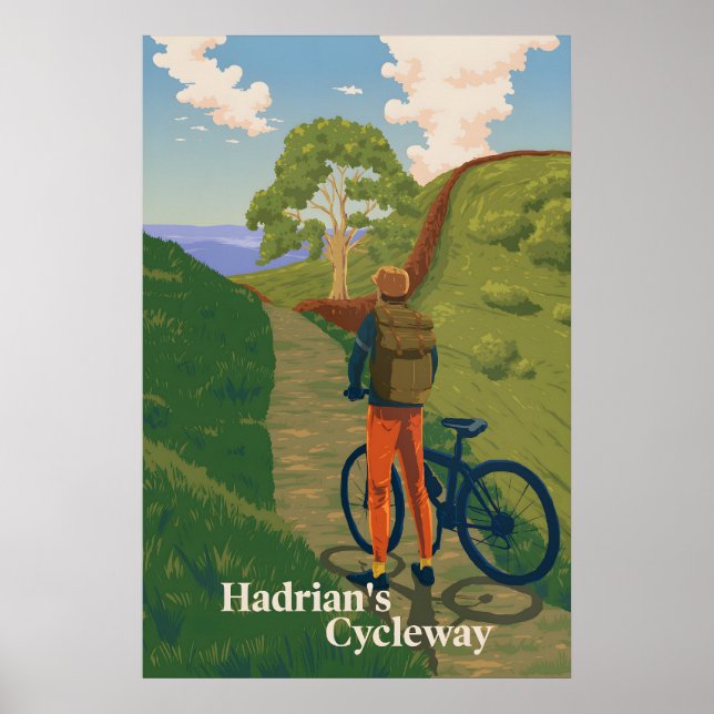 Poster Cartaz de Viagens de Ciclismo da Ciclovia de Adria (Frente)
