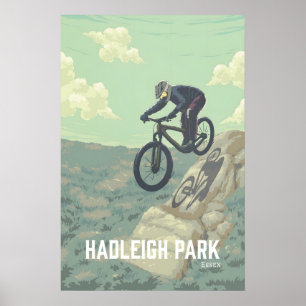 Poster Cartaz de Viagens de Ciclismo de Montanha de Hadle