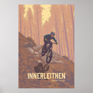 Poster Cartaz de Viagens de Ciclismo de Montanha de Inner