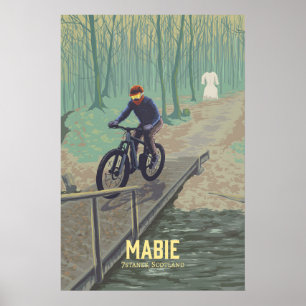Poster Cartaz de Viagens de Ciclismo de Montanha de Mabie
