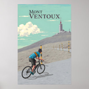 Poster Cartaz de Viagens de Ciclismo do Mont Ventoux