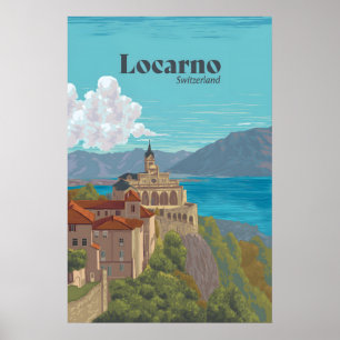 Poster Cartaz de Viagens de Locarno Suíça