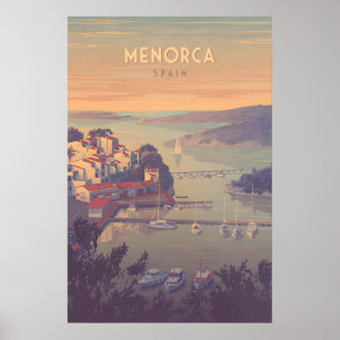 Poster Cartaz de Viagens de Minorca Espanha