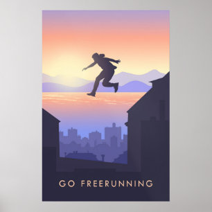 Poster Cartaz de Viagens de Parkour Livre