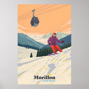 Poster Cartaz de Viagens de Snowboard Morillon