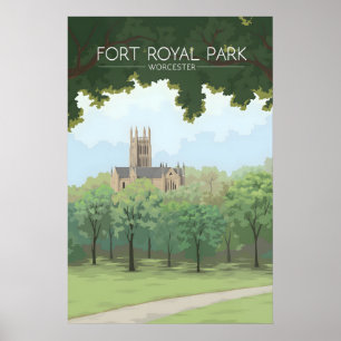 Poster Cartaz de Viagens de Worcester do Parque Fort Roya