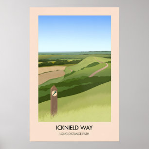 Poster Cartaz de Viagens do Caminho Pedestre Icknield Way