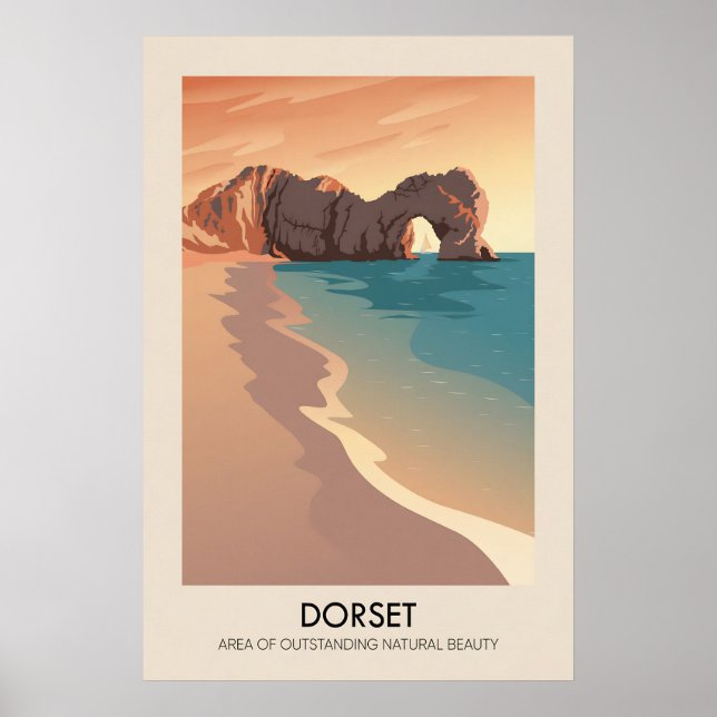 Poster Cartaz de Viagens do Dorset AONB (Frente)