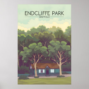Poster Cartaz de Viagens do Endcliffe Park Sheffield