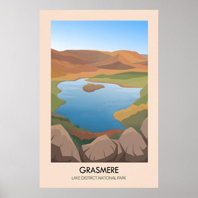 Poster Cartaz de Viagens do Lago Grasmere District (Frente)