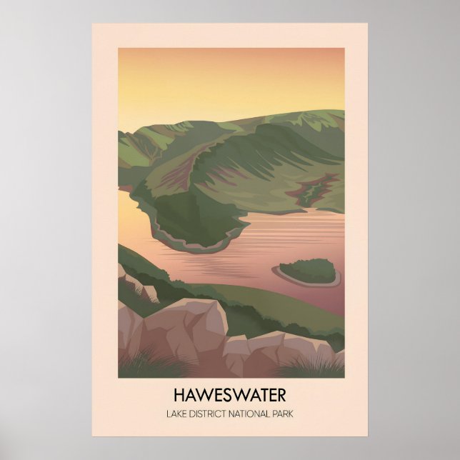 Poster Cartaz de Viagens do Lago Haweswater no Distrito d (Frente)