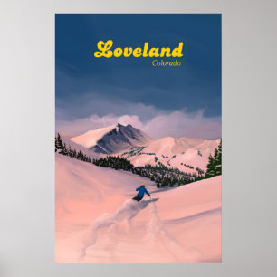 Poster Cartaz de Viagens do Loveland Ski Resort