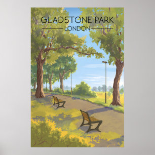 Poster Cartaz de Viagens do Parque Gladstone Londres