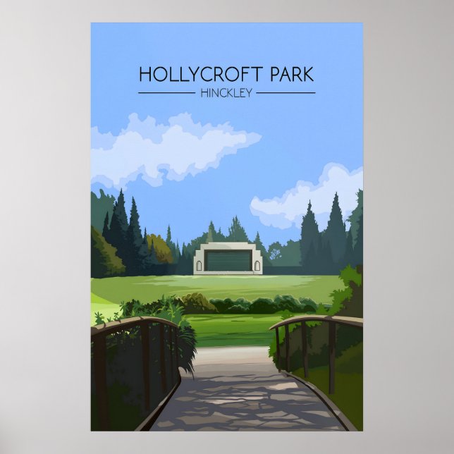 Poster Cartaz de Viagens do Parque Hollycroft Hinckley (Frente)