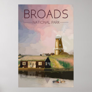 Poster Cartaz de Viagens do Parque Nacional Broads