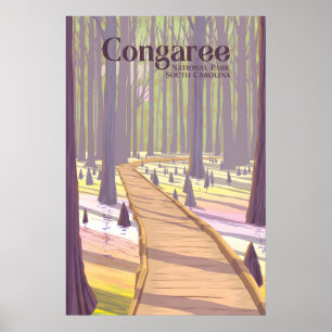 Poster Cartaz de Viagens do Parque Nacional Congaree