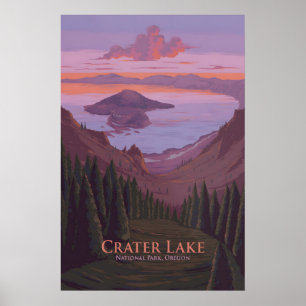 Poster Cartaz de Viagens do Parque Nacional Crater Lake