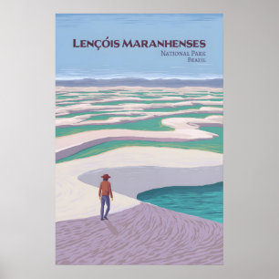 Poster Cartaz de Viagens do Parque Nacional dos Lençóis M