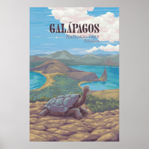 Poster Cartaz de Viagens do Parque Nacional Galápagos