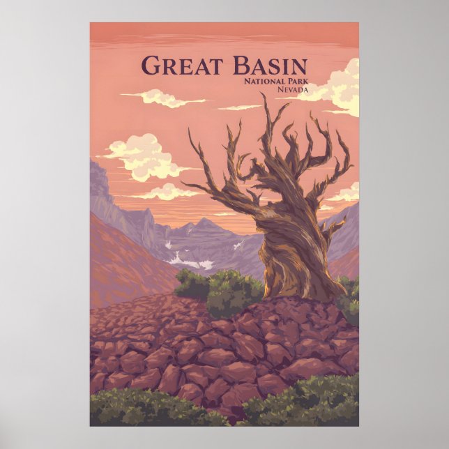 Poster Cartaz de Viagens do Parque Nacional Great Basin (Frente)