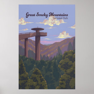 Poster Cartaz de Viagens do Parque Nacional Great Smoky M