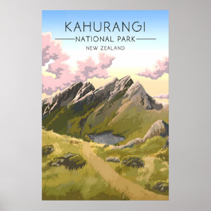 Poster Cartaz de Viagens do Parque Nacional Kahurangi Nov