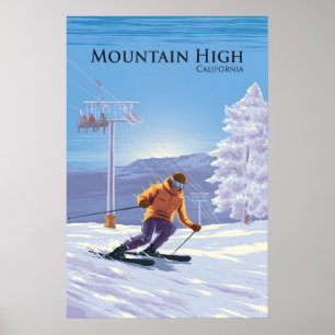 Poster Cartaz de Viagens do Resort de Esqui Mountain High