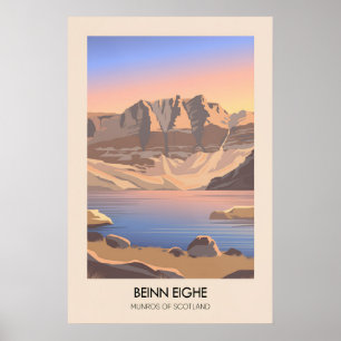 Poster Cartaz de Viagens dos Munros Beinn Eighe da Escóci