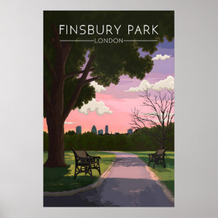Poster Cartaz de Viagens Finsbury Park Londres
