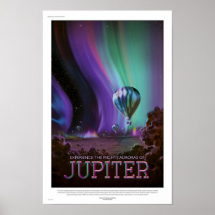 Poster Cartaz de Viagens Futuras da NASA - Auroras de Júp