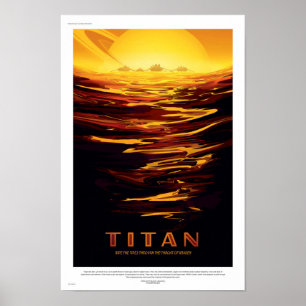 Pôster Cartaz de Viagens Futuras da NASA - Titã, Lua de S