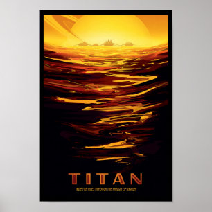 Pôster Cartaz de Viagens Futuras da NASA - Titã, Lua de S