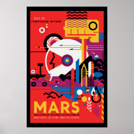 Pôster Cartaz de Viagens Futuras da NASA - Visite o Plane