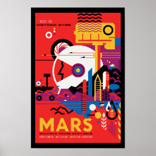 Pôster Cartaz de Viagens Futuras da NASA - Visite o Plane