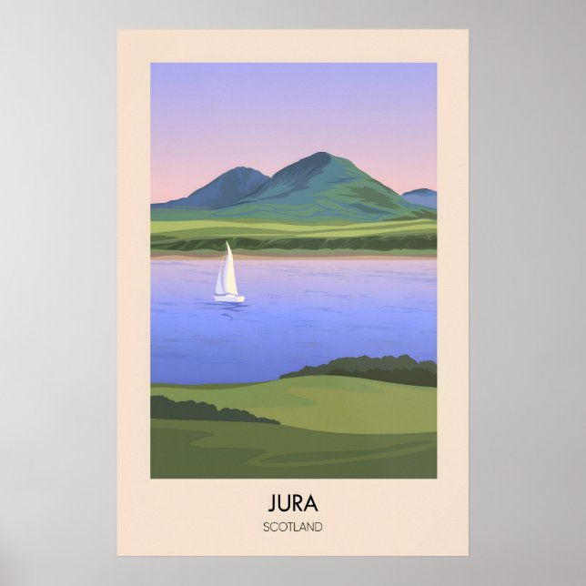 Poster Cartaz de Viagens Jura Escócia (Frente)